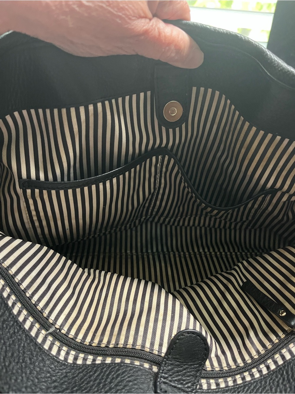 kate spade Cobble Hill Andee Chain-Handle Black Leather Shoulder Tote - Picture 10 of 14